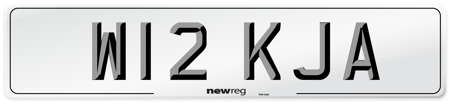 W12 KJA Number Plate from New Reg
